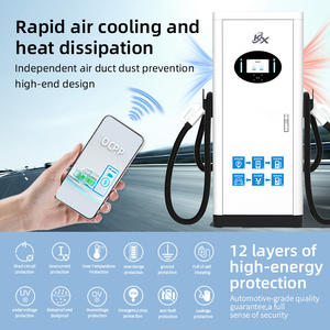 Nuevo Cargador Rápido de CC de Doble Puerto CCS2 de 80-160 kW KX para Estación de Vehículos Eléctricos de Transporte Público, Pantalla Táctil a Color de 7 Pulgadas, Cable de 5 m x2, Montaje en Suelo - Product Image 3