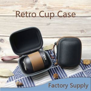 Custom Disposable Coffee and Tea Cups <b>Set</b> Travel EVA Case with Nylon PU Portable Bag Style Black <b>PC</b> Material Storage Usage - Product Image 5