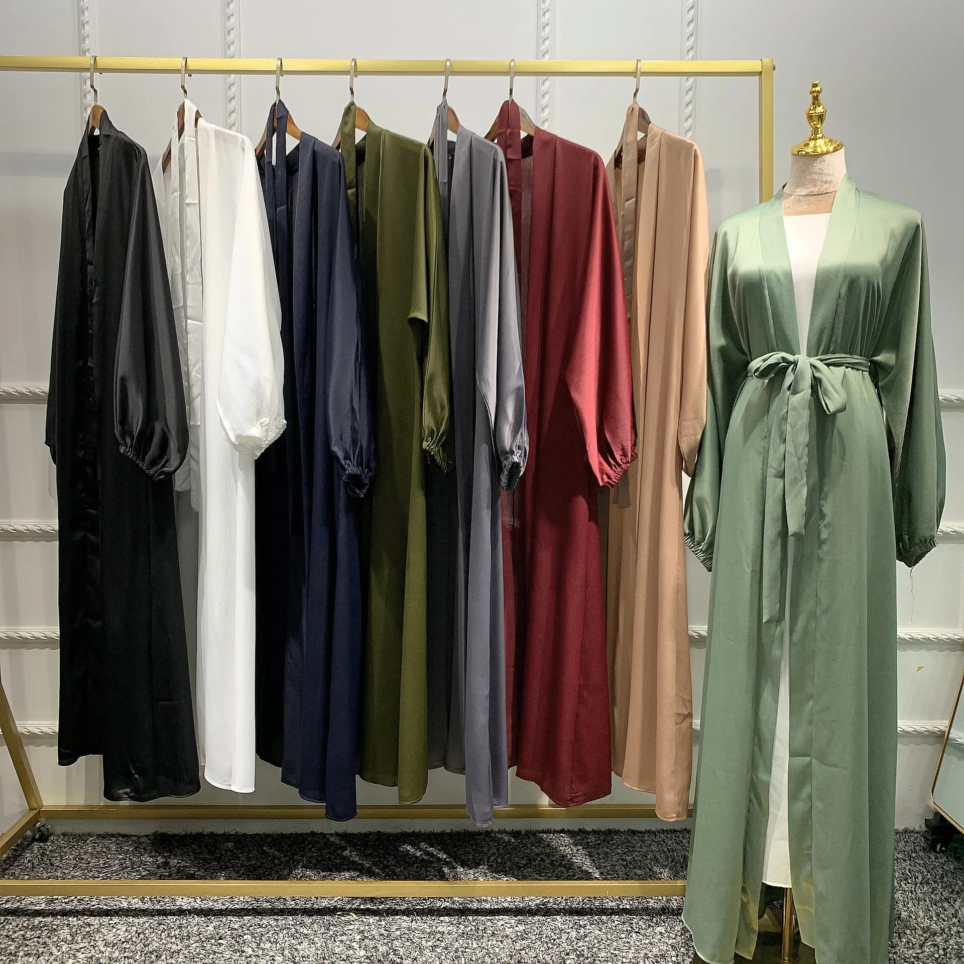 Dubái-vestido de talla grande para mujer, Túnica de manga corta, bohemio, informal