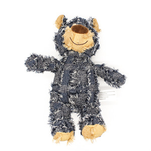 Jouets en peluche couineurs écologiques pour animaux de compagnie - 3 ours mendigats colorés en fourrure, styles de dessins animés variés, matériaux sûrs pour l'activité intérieure des animaux - Product Image 2