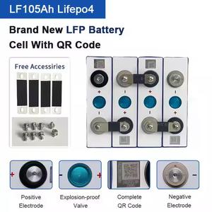 סוללת ליתיום-יון פריזמטית EV E בעלת ביצועים גבוהים 3.2V 105Ah מסוג Lifepo4 עם קצב פריקה וטעינה של 2C עבור רכב חשמלי ועגלת גולף - Product Image 3