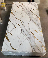 Panneau en marbre UV super luxueux 1220*2440*3mm Facile à installer pour la décoration intérieure