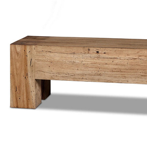 Banco de Madera Elegante, Rústico y Moderno para Interiores, Mueble de Asiento de Madera Sólida para Hotel, Comedor, Pasillo, Entrada, Sala de Estar, Resistente - Product Image 4