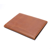 Dompet Panjang Kulit Asli dan Tempat Kartu Dompet Vintage untuk Pria dengan Lapisan Kanvas