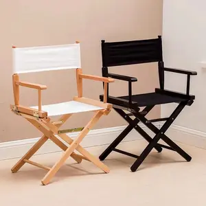 Outdoor Wooden Frame Luxury Portable Folding Director High Chair