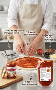 Sauce tomate de haute qualité, ketchup, sauce à pizza, goût sucré et légèrement acidulé, en bouteille, sachet, boîte, en vrac, en fût, pour la vente en gros - Product Image 6