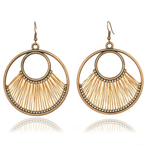 Ethnic Fashion <b>Earrings</b> Long <b>Tassel</b> Bead Shell Leather Floral Design Handmade Women's Accessories Four Seasons Style - Product Image 5
