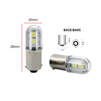 Boîtier en silicone, petite lampe LED, culot E10 BA9S, 6v 12v 24v, ampoule LED 1w