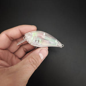 Top Right T-9208 70mm 12g Vente en gros Crankbait à queue carrée, leurres artificiels, corps <span class=keywords><strong>de</strong></span> leurres, réfléchissant laser interne, non peint - Product Image 5