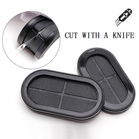 Oeillets ovales en caoutchouc pour la protection des fils et câbles, noirs, différentes tailles (13mm*17mm à 50mm*170mm), application d'étanchéité