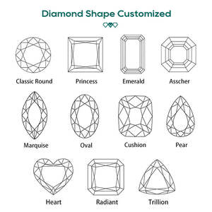 VOAINO Personalizado Igi Cvd HPHT Lab Grown Diamante 9K 14k 18k Anéis de Ouro Sólido Branco Anel de Noivado de Casamento Jóias para As Mulheres - Product Image 3