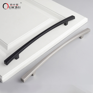 Oukali nóng bán đồ nội thất phần cứng xử lý nhà bếp văn phòng nhà nhôm hợp kim ngăn kéo chải Nickel kéo xử lý - Product Image 5