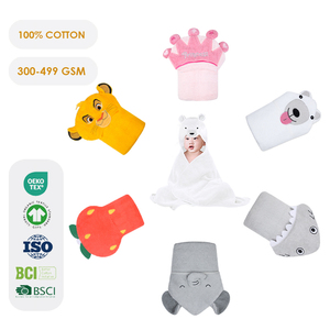 <span class=keywords><strong>Serviette</strong></span> à capuche pour bébé nouveau-né en coton tissé 100% de haute qualité, motif animal de dessin animé, pour la salle de <span class=keywords><strong>bain</strong></span> - Product Image 1