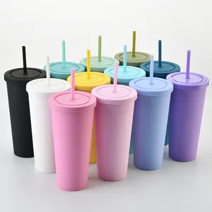 Mama Skinny Acrylic Tumbler with Lid and Straw | 18oz Premium Insulated  Double Wall Plastic Reusable Cup