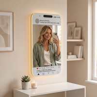 Lampu Cermin LED Sensor IP44 Gaya Instagram RM, Ukuran dan Bentuk Dapat Disesuaikan, Ramah Lingkungan, Desain Modern untuk Gym, Hotel, Salon Kecantikan