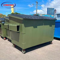 Bacs à déchets empilables en métal pour extérieur, avec levage frontal, sur roues, pour le stockage des déchets, Sumpster Yingxin, recyclage des ordures, garantie 1 an