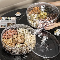 Plateau à fruits secs en PVC de style moderne, plateau de table basse de salon, luxe haut de gamme, utilisation domestique, portable, minimaliste, compartiments divisés, noix