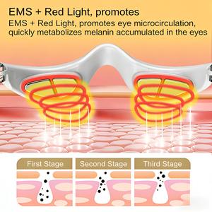 Oogmassageapparaat Elektrisch Oplaadbaar Vibrerend Verwarmingskussen voor Verlichting van Oogvermoeidheid en Verwijdering van Donkere Kringen - Product Image 4