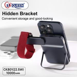 Batterie externe magnétique portable 3 en 1 personnalisée de 22,5 W, 10 000 mAh avec support, chargeur sans fil, batterie externe pour téléphone et montre - Product Image 3