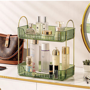 Organisateur de maquillage et de soins de la peau à 2 niveaux Organisateur de parfum et de coiffeuse en plastique-Techniques d'injection - Product Image 6