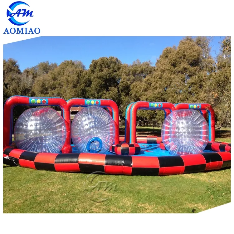 Giant Inflatable Go Kart Track Inflatable Zorb Ball Track, Inflatable Race Track