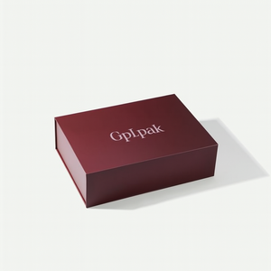 DHP Print Logo Luxury Large Burgundy Caixa Rigid Paper Bote Aimante Foldable <b>Magnetic</b> Folding Closure Caja Imantada Gift Box - Product Image 2