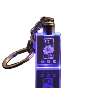 Grosir Gantungan Kunci Kristal Cahaya Laser 3d Promosi Murah