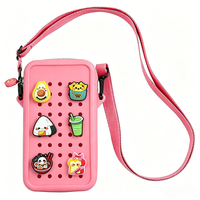Pochette de téléphone en silicone étanche et élégante Chinfai OEM pour femmes, sac bandoulière et sac à l'épaule, design ajouré de haute qualité pour la plage