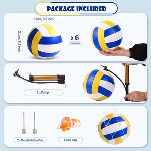 CZFIT Wholesale Volleyball Size 5 PVC Leather Soft Indoor Outdoor Volleyballs Sports Training <b>Game</b> Play Ball for Beginner, Adult - Product Image 2
