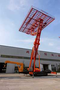 Plataforma Elevadora Telescópica Eléctrica Roja de 35m de Altura y 8T de Capacidad, con Base de Orugas, Motor y Caja de Cambios para Construcción - Product Image 6