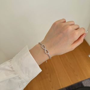 Dylam Stylish Women Bangles <b>Bracelets</b> Tarnish Free 925 Sterling Silver 5A Cubic Zirconia <b>Infinity</b> Symbol Jewelry <b>Bracelets</b> - Product Image 6