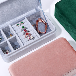 Wholesale <b>Mini</b> Travel Jewelry <b>Box</b> Velvet Antique Jewelry Necklace Ring <b>Storage</b> <b>Box</b> - Product Image 6