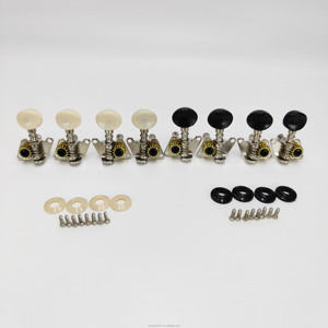 Clavijas de afinación de ukelele de alta calidad con cabezas redondas pequeñas, bobinadores de cuerdas de columna de acero cerrados cortos abiertos 2R2L - Product Image 1
