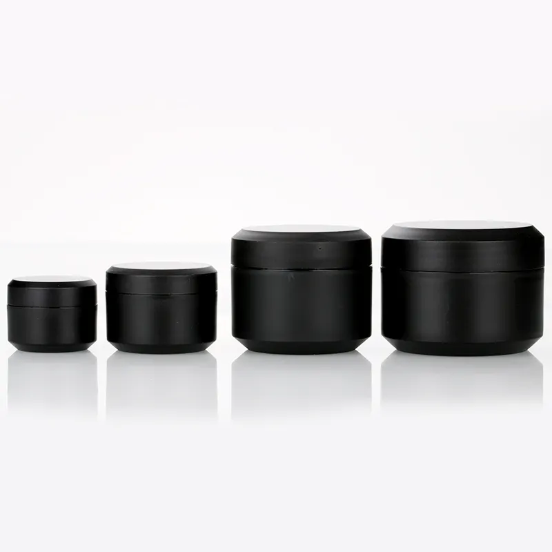 5g 10g 15g 30g 50g Matte Black Classic Nail Art Gel Polish Container Cosmetic Plastic Jar