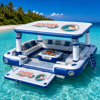 Canapé flottant gonflable, plateforme de détente aquatique, ponton pour pique-nique, lac, piscine, plage, fête familiale, divertissement estival en plein air