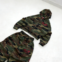 Ensemble survêtement homme en coton 100% avec sweat à capuche et pantalon de jogging imprimé camouflage de haute qualité, grande taille