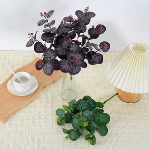 Mappetto di verdure di eucalipto artificiale in seta con <span class=keywords><strong>5</strong></span> forchette per matrimonio in giardino decorazioni per interni ed esterni arbusti di piante durevoli - Product Image 2