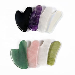 Pierre de Gua Sha en Jade Blanc, <span class=keywords><strong>Outil</strong></span> de Massage Facial Confortable et Lavable pour Application sur le Visage - Product Image 4
