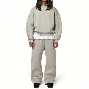 Vente en gros 100% boîte en coton sweat à capuche surdimensionné à épaules tombantes personnalisé poids lourd Boxy sweats à capuche courts homme - Product Image 1