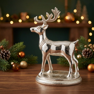 Figurine de renne plaquée argent - Product Image 2