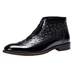Nouvelles Bottes en Cuir Véritable 2025 pour Hommes – Bottines Lavables Façonnées à la Main Goodyear, Style Rétro Amekaki, Chaussures de Travail à Lacets - Product Image 5