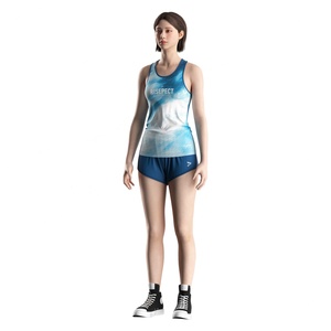 Débardeur de sport sans manches pour femme, design dos nageur, anti-transpiration, extensible, idéal pour la gym et la course à pied - Product Image 3