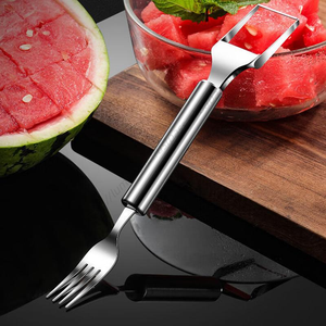 Cortador de Sandía 2 en 1, Cuchillo para Frutas, Tenedor de Acero Inoxidable, Venta al por Mayor, Oferta de Verano - Product Image 3