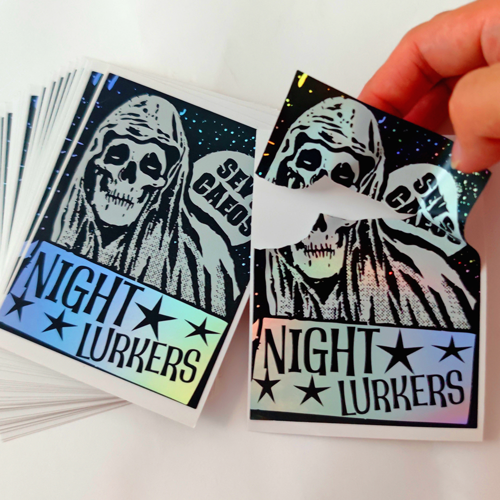 Adesivo olografico a guscio d'uovo