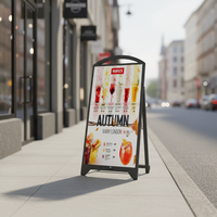 Pantalla LED para Exteriores de Alto Brillo P2.5mm, Quiosco de Señalización Digital Móvil con Batería, Cartel LCD Publicitario