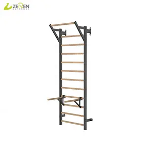 Wall Mounted Wall Bars Stretch Wooden Wall Ladder Home Gym For Kids Swedish Ladder Gym