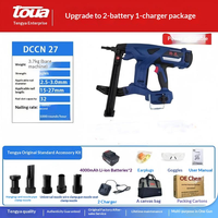 Le favori des artisans Toua DCCN27 21V |   Moteur sans balais industriel léger sans fil, deux batteries au lithium 4,0 Ah, clous de 15 à 27 mm