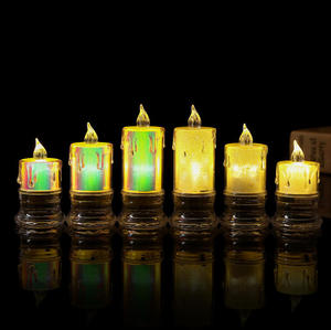 Vela LED Brillante para Fiestas, Decoración de Mesa para Cenas en Interiores, Mini Vela LED de Cristal con Pilas - Product Image 6