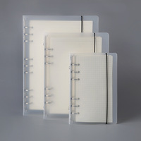 A5/A6/A7 Pp Frosted Transparent Binder Notebook 6 Ring Binder Cover Handbuch