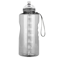 Bouteille d'eau de sport motivante 2,2 L sans BPA avec sangle, logo personnalisé, à boire directement – OEM/ODM